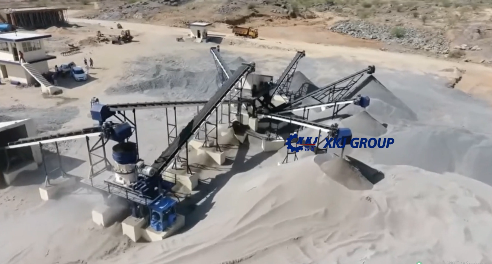 Sand and gravel production and processing plant