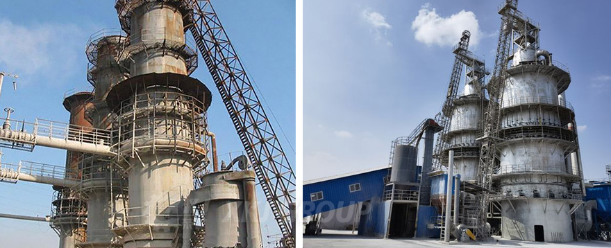 Lime vertical kiln