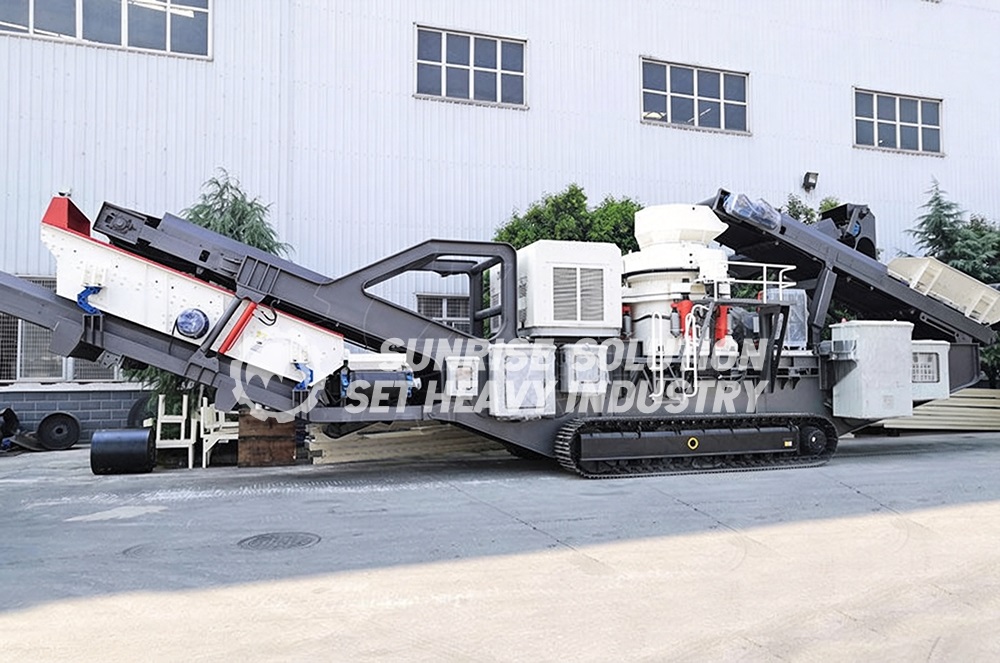 Crawler type mobile impact crushing station