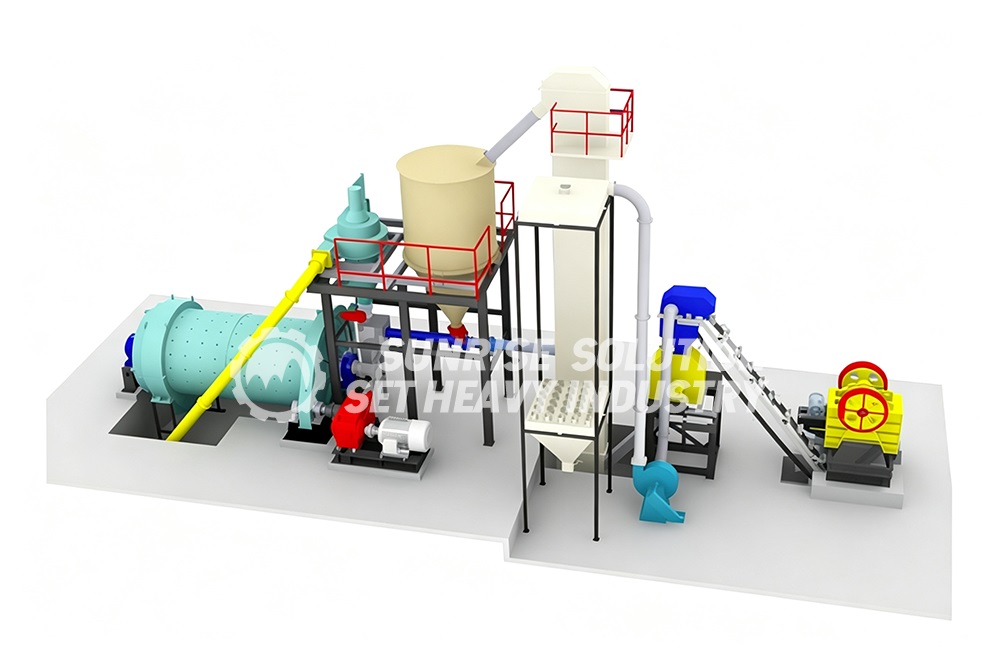 Superfine powder grinding production line